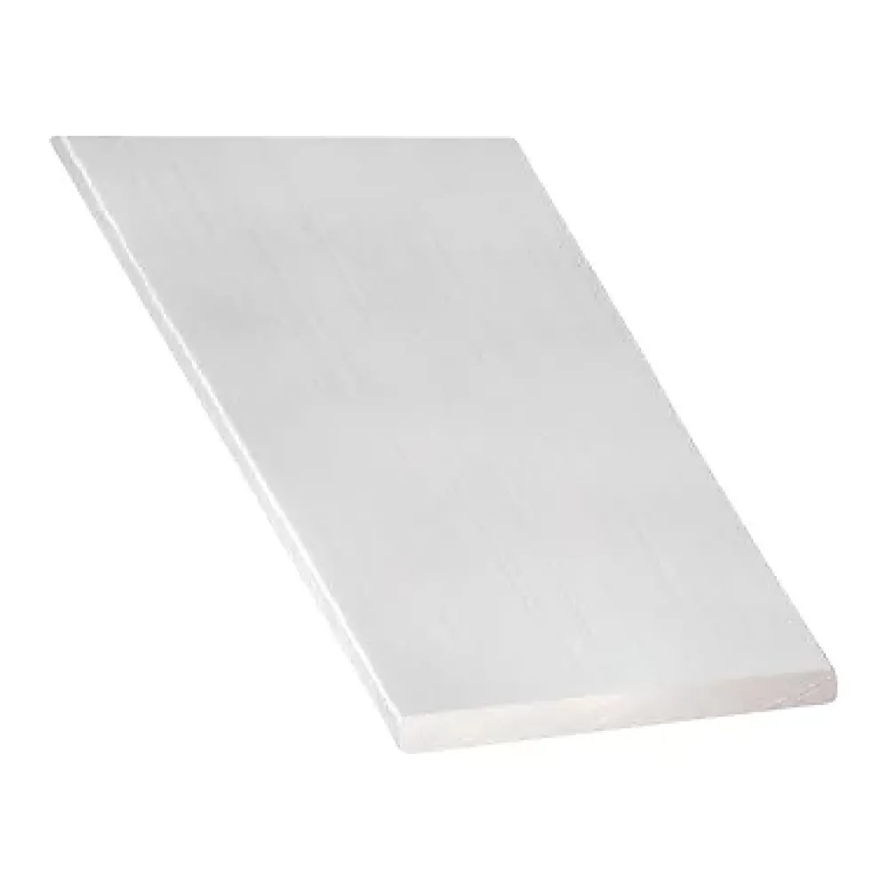Profilé-Plat aluminium anodisé coloris inox 50 x 3 mm, 2 m