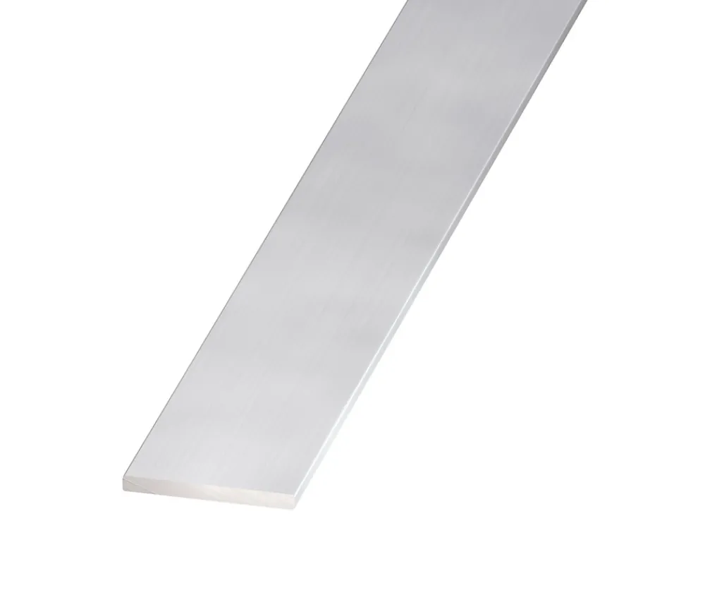 Profilé-Plat aluminium anodisé incolore 20 x 2 mm, 1 m