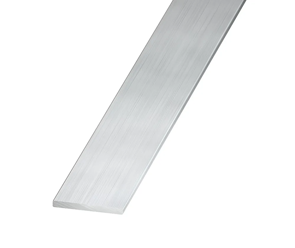 Plat aluminium brut effet argenté 15 x 2 mm, 1 m