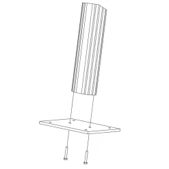 Renz Support De Boîte Aux Lettres-Platine de fixation au sol pour pied elliptique