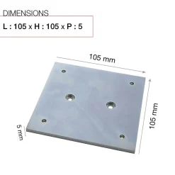 Renz Support De Boîte Aux Lettres-Platine de fixation au sol pour pied elliptique