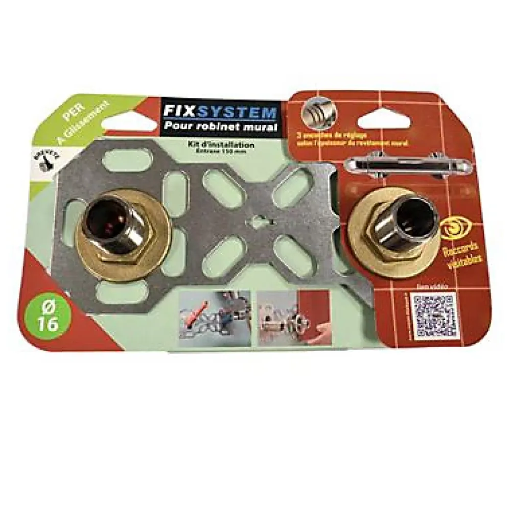 Noyon et Thiebault Platine double à glissement pour robinet Ø16 mm