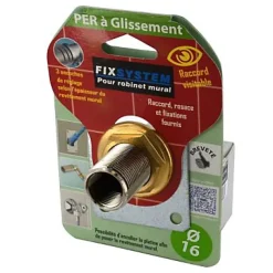 Fixsystem Tube Et Raccord Per-Platine simple PER à glissement Ø16 mm