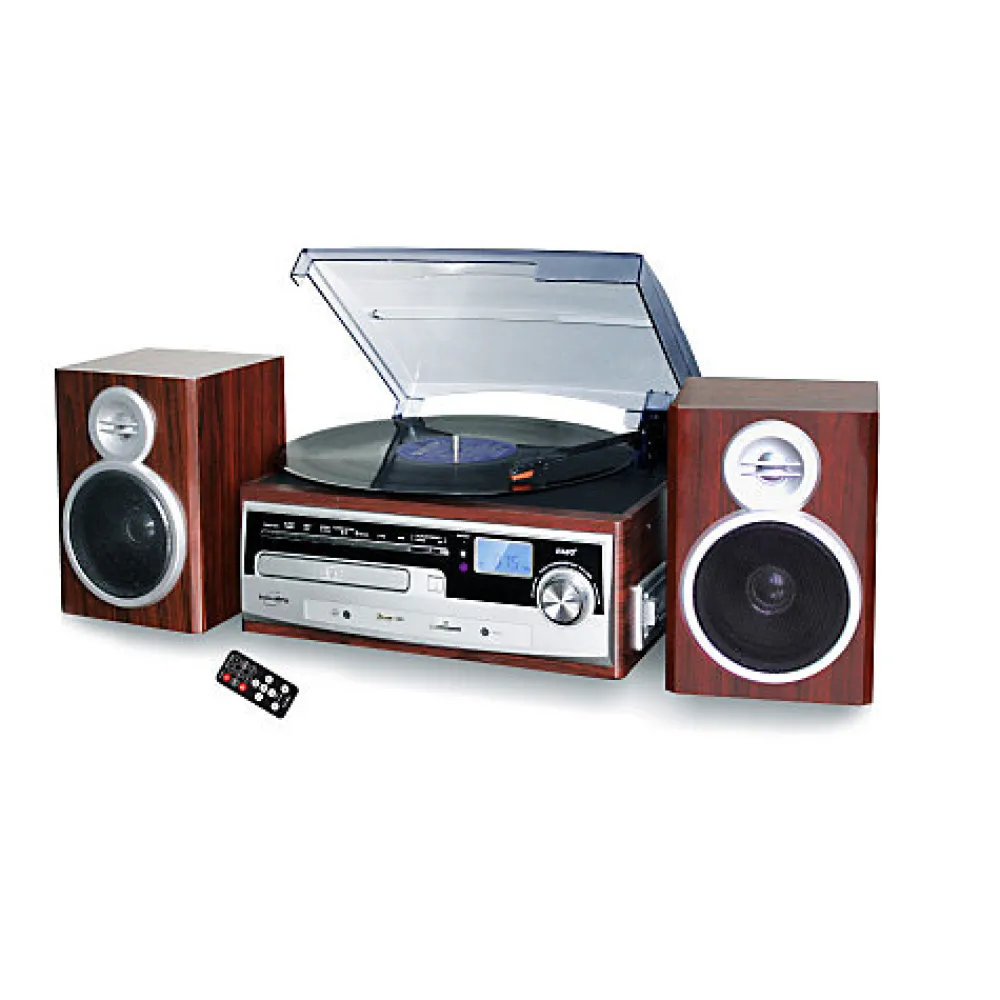Inovalley Enceinte, Écouteur Et Casque-Platine vinyle Hifi RETRO multifonction