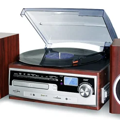 Inovalley Enceinte, Écouteur Et Casque-Platine vinyle Hifi RETRO multifonction