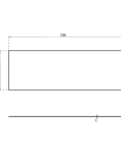 Thirard Plinthe de bas de porte, aluminium, 250x730 mm, avec adhésif -
