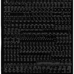 Apli Agipa Chiffre Et Lettre Pour Maison-Pochette de 455 lettres et chiffres - en PVC - couleur noir - autocollant - hauteur 0,8 cm - 122001