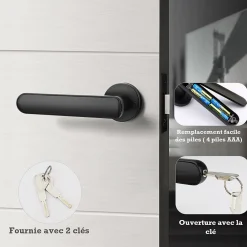 Automatisme Passion Poignée connectée à codes pour serrure de porte