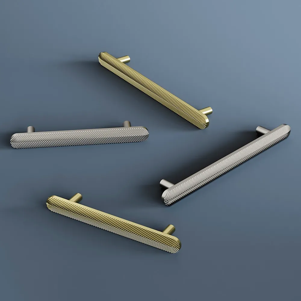 GoodHome Poignée de meuble arrondi Garlan aluminium effet laiton satin doré l.136mm x l.15mm x H. 27mm entraxe 96mm