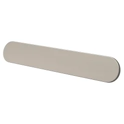 GoodHome Poignée De Meuble-Poignée de meuble arrondi Minzh aluminium effet nickel satin gris l.153mm x l.25mm x H. 16mm entraxe 128mm