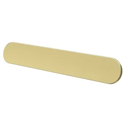 GoodHome Poignée de meuble arrondi Minzh aluminium effet laiton satin doré l.153mm x l.25mm x H. 16mm entraxe 128mm