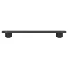 GoodHome Poignée De Meuble-Poignée de meuble arrondi Minzh aluminium mat noir l.121mm x l.25mm x H. 16mm entraxe 96mm