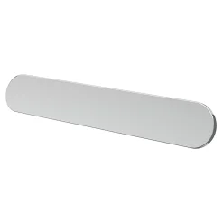 GoodHome Poignée De Meuble-Poignée de meuble arrondi Minzh aluminium effet chromé gris l.153mm x l.25mm x H. 16mm entraxe 128mm