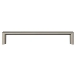 GoodHome Poignée De Meuble-Poignée de meuble Droit Dotz effet nickel satin gris l.169mm x l.12mm x H. 27mm entraxe 160mm