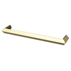 GoodHome Poignée de meuble Droit Keri effet laiton satin doré l.138mm x l.11mm x H. 27mm entraxe 128mm