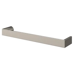 GoodHome Poignée de meuble Droit Dotz effet nickel satin gris l.135mm x l.12mm x H. 26mm entraxe 128mm