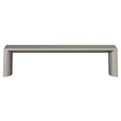GoodHome Poignée de meuble Droit Dotz effet nickel satin gris l.104mm x l.14mm x H. 26mm entraxe 96mm