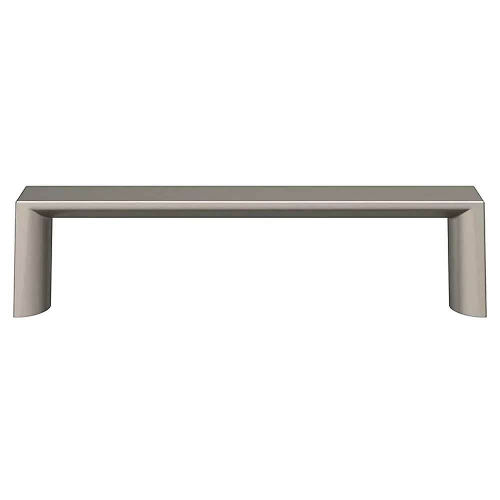 GoodHome Poignée de meuble Droit Dotz effet nickel satin gris l.104mm x l.14mm x H. 26mm entraxe 96mm