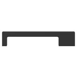 GoodHome Poignée de meuble Droit Skej aluminium mat noir l.158mm x l.7mm x H. 30mm entraxe 128mm