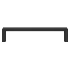 GoodHome Poignée De Meuble-Poignée de meuble Droit Dotz mat noir l.135mm x l.12mm x H. 26mm entraxe 128mm