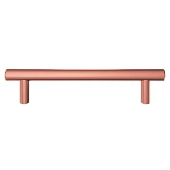 GoodHome Poignée De Meuble-Poignée de meuble en T Dizel acier doré l.168mm x l.12mm x H. 35mm entraxe 128mm