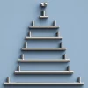 GoodHome Poignée de meuble en T Dizel acier effet nickel satin gris l.264mm x l.12mm x H. 35mm entraxe 224mm