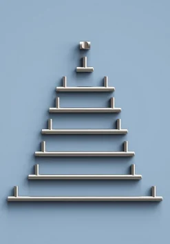 GoodHome Poignée de meuble en T Dizel acier effet nickel satin gris l.264mm x l.12mm x H. 35mm entraxe 224mm