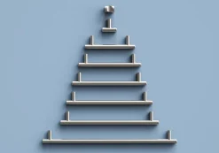 GoodHome Poignée de meuble en T Dizel acier effet nickel satin gris l.264mm x l.12mm x H. 35mm entraxe 224mm