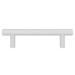 GoodHome Poignée De Meuble-Poignée de meuble en T Dizel acier mat blanc l.136mm x l.12mm x H. 35mm entraxe 96mm