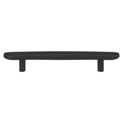 GoodHome Poignée De Meuble-Poignée de meuble en T Armel aluminium mat noir l.190mm x l.17mm x H. 30mm entraxe 128mm