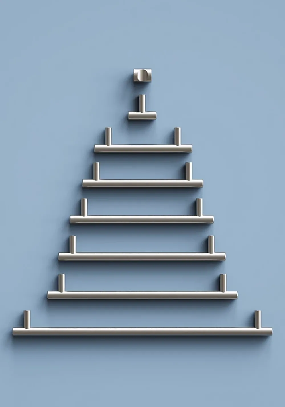 GoodHome Poignée De Meuble-Poignée de meuble en T Dizel acier effet nickel satin gris l.200mm x l.12mm x H. 35mm entraxe 160mm