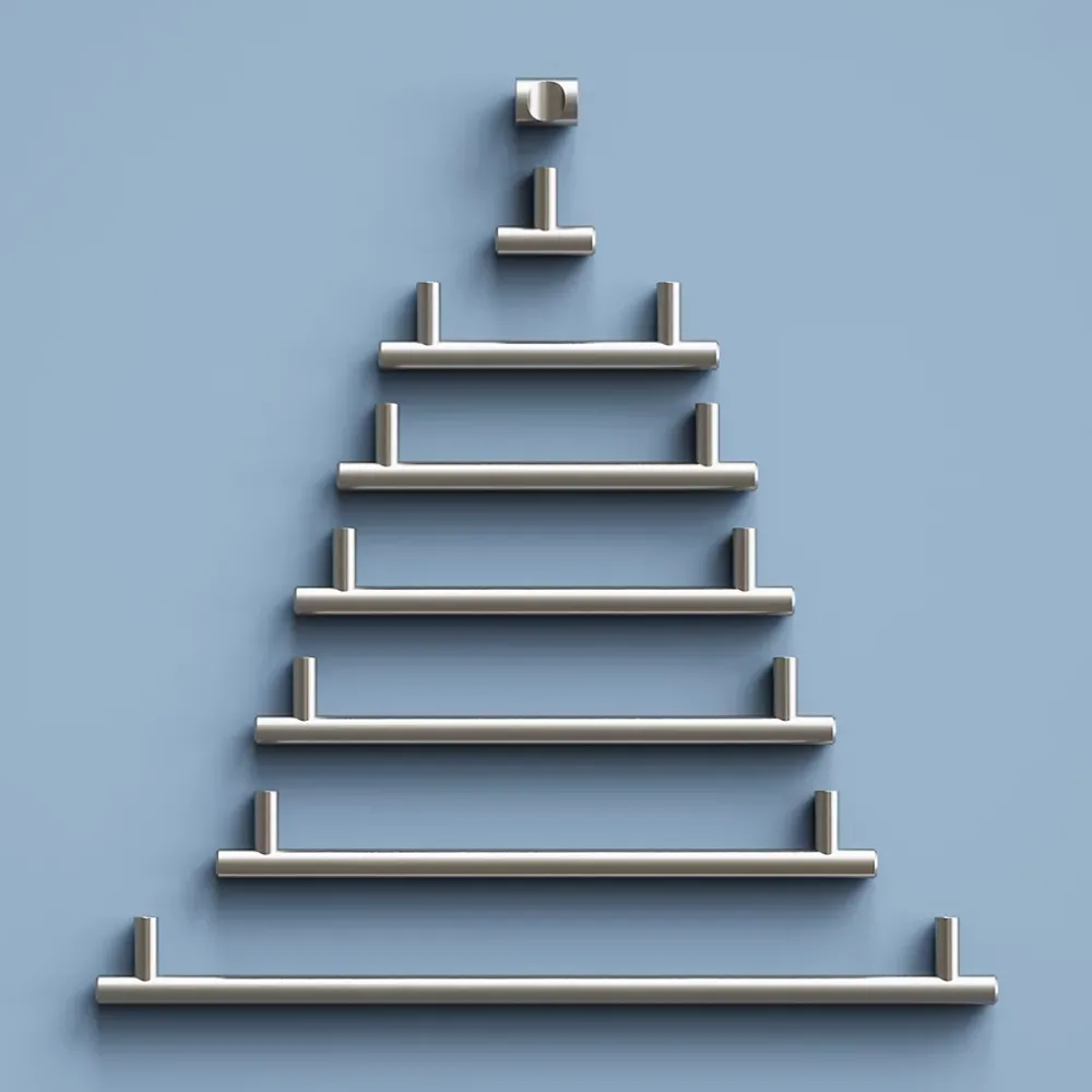 GoodHome Poignée De Meuble-Poignée de meuble en T Dizel acier effet nickel satin gris l.200mm x l.12mm x H. 35mm entraxe 160mm