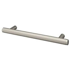 GoodHome Poignée de meuble en T Irus acier effet nickel satin gris l.168mm x l.12mm x H. 35mm entraxe 128mm