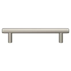 GoodHome Poignée de meuble en T Irus acier effet nickel satin gris l.168mm x l.12mm x H. 35mm entraxe 128mm