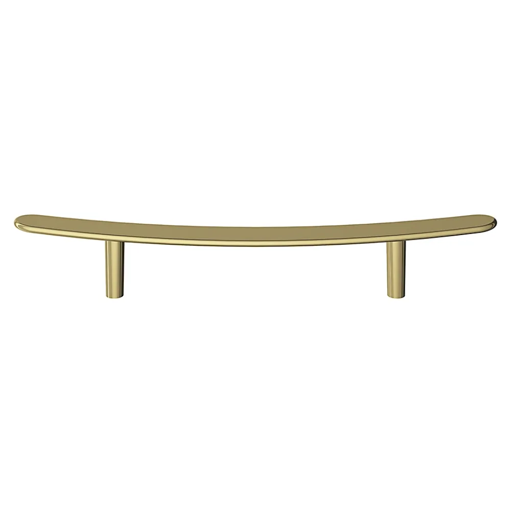 GoodHome Poignée de meuble en T Meham effet laiton doré l.220mm x l.20mm x H. 35mm entraxe 128mm