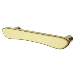 GoodHome Poignée De Meuble-Poignée de meuble en T Armel aluminium effet laiton doré l.120mm x l.17mm x H. 30mm entraxe 96mm
