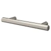 GoodHome Poignée De Meuble-Poignée de meuble en T Dizel acier effet nickel satin gris l.136mm x l.12mm x H. 35mm entraxe 96mm