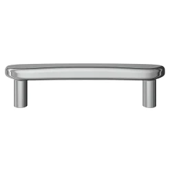 GoodHome Poignée de meuble en T Armel aluminium effet chromé gris l.120mm x l.17mm x H. 30mm entraxe 96mm