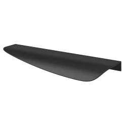 GoodHome Poignée de meuble Incurvé Mehaban mat noir l.170mm x l.44mm x H. 18mm entraxe 128mm