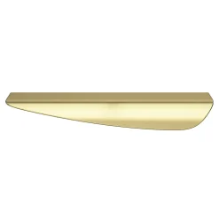 GoodHome Poignée de meuble Incurvé Mehaban effet laiton satin doré l.170mm x l.44mm x H. 18mm entraxe 128mm