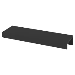 GoodHome Poignée De Meuble-Poignée de meuble Incurvé Skej aluminium mat noir l.120mm x l.19mm x H. 35mm entraxe 96mm