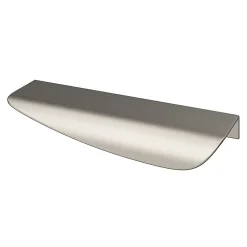 GoodHome Poignée De Meuble-Poignée de meuble Incurvé Mehaban effet satin gris l.120mm x l.44mm x H. 13mm entraxe 96mm
