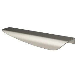 GoodHome Poignée de meuble Incurvé Mehaban effet nickel satin gris l.170mm x l.44mm x H. 18mm entraxe 128mm