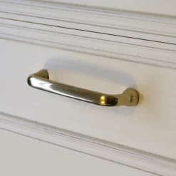GoodHome Poignée De Meuble-Poignée de meuble nœud Tudy Laiton effet laiton doré l.110mm x H. 15mm entraxe 96mm