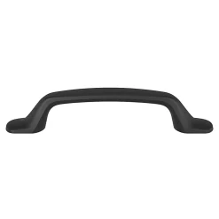 GoodHome Poignée de meuble nœud Govlin aluminium mat noir l.131mm x l.19mm x H. 24mm entraxe 96mm