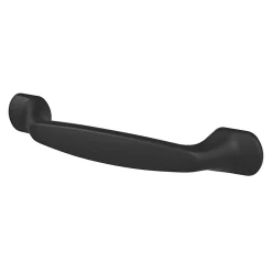 GoodHome Poignée de meuble nœud Govlin aluminium mat noir l.131mm x l.19mm x H. 24mm entraxe 96mm