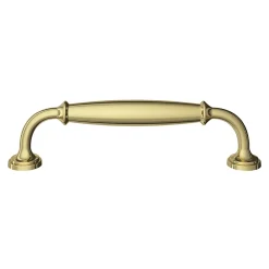 GoodHome Poignée de meuble nœud Ruis effet laiton doré l.148mm x l.20mm x H. 38mm entraxe 128mm