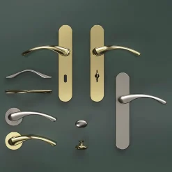 GoodHome Poignée De Meuble-Poignée de meuble nœud Ruis effet nickel satin gris l.137mm x l.10mm x H. 25mm entraxe 96mm