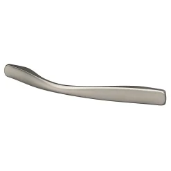 GoodHome Poignée De Meuble-Poignée de meuble nœud Ruis effet nickel satin gris l.137mm x l.10mm x H. 25mm entraxe 96mm