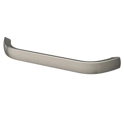 GoodHome Poignée de meuble nœud Irvil aluminium effet nickel satin gris l.142mm x l.12mm x H. 30mm entraxe 128mm